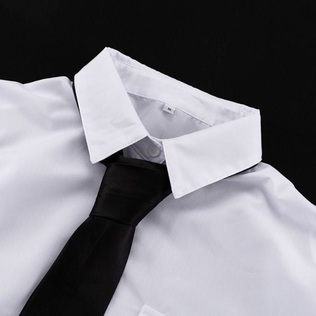 Mila - Oversized wit overhemd met een gestructureerde pasvorm