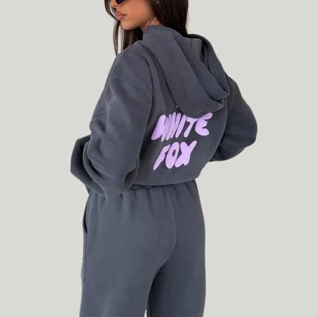 Vista - hoodie en broekset met logo op de achterkant