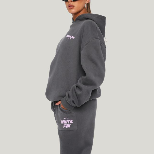 Vista - hoodie en broekset met logo op de achterkant