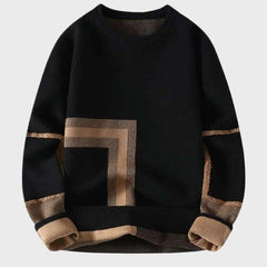 Milo - sweatshirt met ronde hals en geometrische accenten