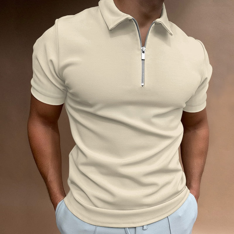 Michiel - Zip-Up Polo Shirt