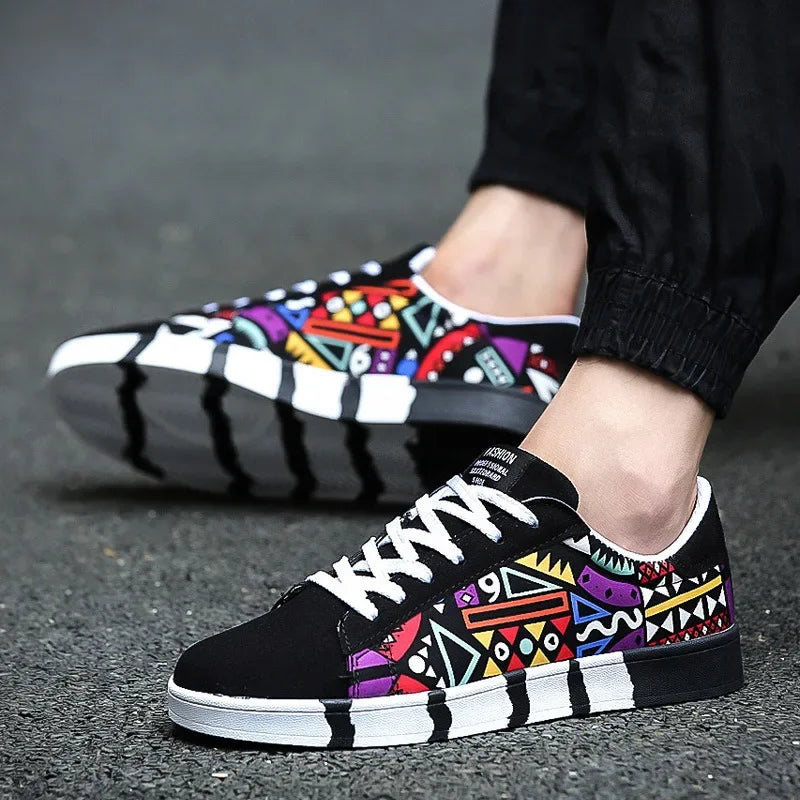Julian - streetwear sneakers met een geometrisch ontwerp