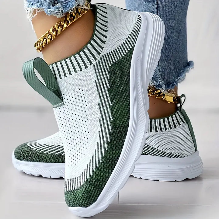 Harper - Ademende gebreide sneakers met contrasterend ontwerp