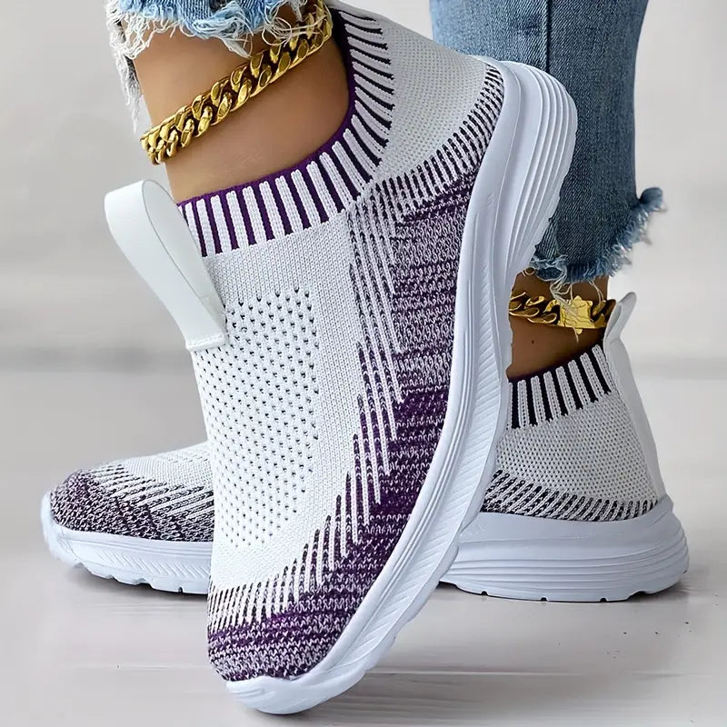 Harper - Ademende gebreide sneakers met contrasterend ontwerp