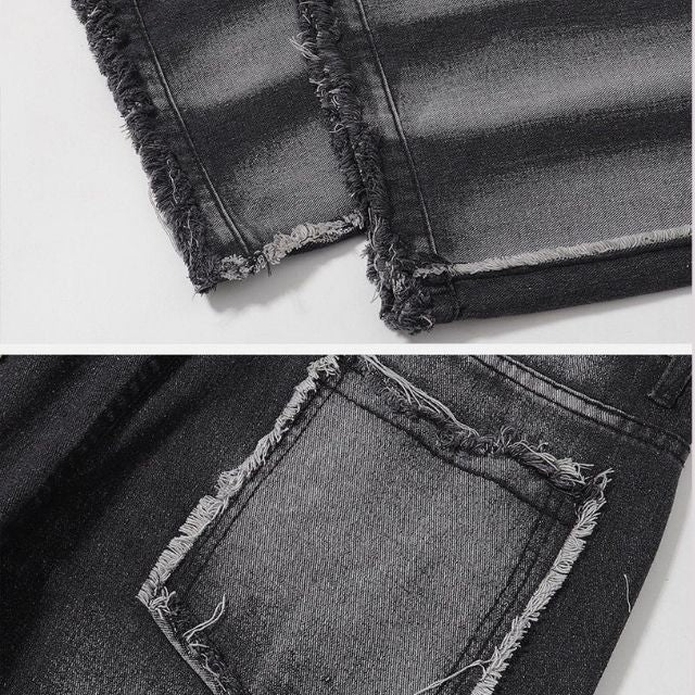 Camille - jeans met verweerde wassing met kleurverloop