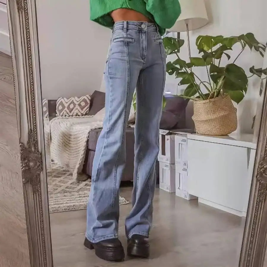 Stella - jeans met sterpatchworkaccent