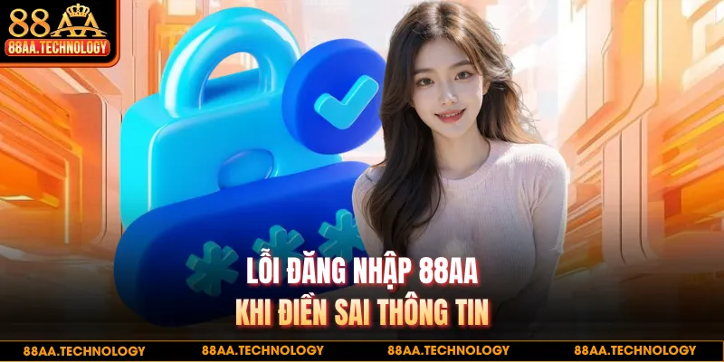 Lỗi đăng nhập 88AA khi điền sai thông tin